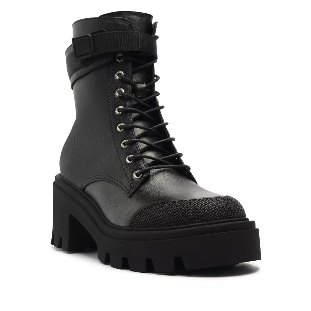 Schutz Women's Black Sarah Round Toe Boots, 8.5 B, NIB, MSRP : 238$